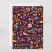 Invitation Fête d'anniversaire Carnaval d'Halloween (Dos)