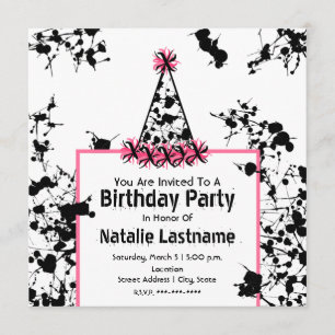 Invitation Fête d'anniversaire - Casquette du Black Paint Spl