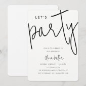 Invitation Fête d'anniversaire Celebration (Devant / Derrière)