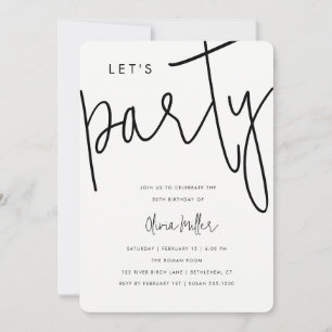 Invitation Fête d'anniversaire Celebration