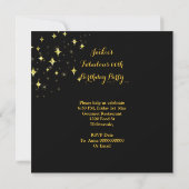 Invitation Fête d'anniversaire Champagne Gold Chaussures (Dos)