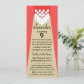 Invitation Fête d'anniversaire chanceuse red delicious de (Debout devant)