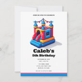 Invitation Fête d'anniversaire château gonflable pour enfants (Devant)