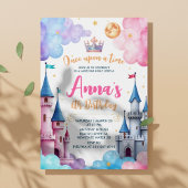 Invitation Fête d'anniversaire Château Princesse