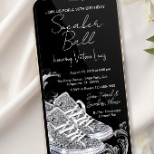 Invitation Fête d'anniversaire chaussure de diamant de téléph