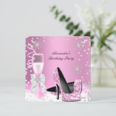 Invitation Fête d'anniversaire Chaussures à talons hauts Cham (Debout devant)