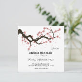 Invitation Fête d'anniversaire Cherry Blossom (Debout devant)