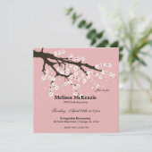 Invitation Fête d'anniversaire Cherry Blossom (Debout devant)