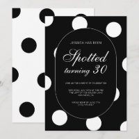 Fête d'anniversaire chic à pois tachetés pour 30 a