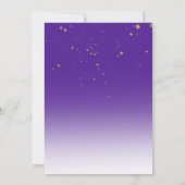 Invitation Fête d'anniversaire chic moderne glamour violet et (Dos)