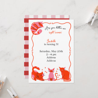 Invitation Fête d'anniversaire chic pour enfants avec thème d
