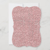 Invitation Fête d'anniversaire chic rose gold paillettes rose (Dos)