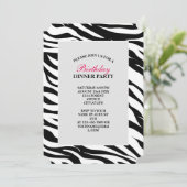 Invitation Fête d'anniversaire chic safari avec impression zè (Debout devant)