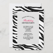 Invitation Fête d'anniversaire chic safari avec impression zè (Devant)