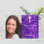 Invitation Fête d'anniversaire chrétien Photo Je peux faire t (Debout devant)