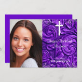 Invitation Fête d'anniversaire chrétien Photo Je peux faire t (Devant / Derrière)