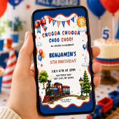 Invitation Fête d'anniversaire Chugga Chugga Choo Choo Train