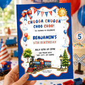 Invitation Fête d'anniversaire Chugga Chugga Choo Choo Train