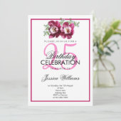 Invitation Fête d'anniversaire Classieuse Romantique Orchidée (Debout devant)