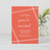 Invitation Fête d'anniversaire classique simple moderne éléga (Debout devant)