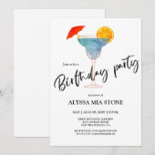 Invitation Fête d'anniversaire cocktail (Devant / Derrière)