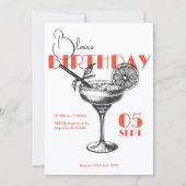 Invitation Fête d'anniversaire cocktail (Devant)