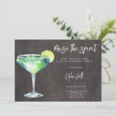 Invitation Fête d'anniversaire cocktail aquarelle (Debout devant)