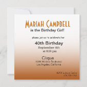 Invitation Fête d'anniversaire cocktail Pretty Lady amber/rou (Dos)