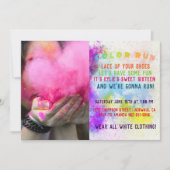 Invitation Fête d'anniversaire Color Run (Devant)