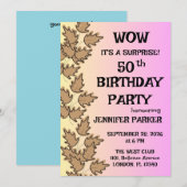 Invitation Fête d'anniversaire colorée (Devant / Derrière)