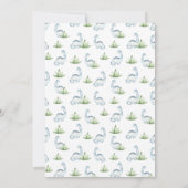 Invitation Fête d'anniversaire colorée de dinosaures (Dos)