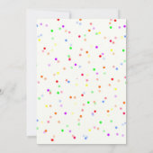 Invitation Fête d'anniversaire colorée pour enfants (Dos)