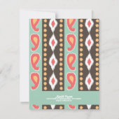 Invitation Fête d'anniversaire colorée tribale moderne (Dos)