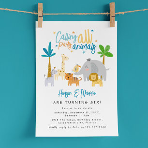 Invitation Fête d'anniversaire commune pour tous les fêtards