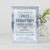 Invitation Fête d'anniversaire congelée par pays des (Debout devant)