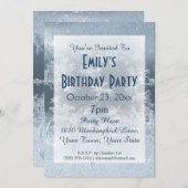 Invitation Fête d'anniversaire congelée par pays des (Devant / Derrière)