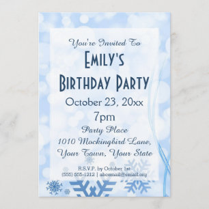 Invitation Fête d'anniversaire congelée par pays des