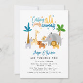 Invitation Fête d'anniversaire conjointe à tous les fêtards (Devant)