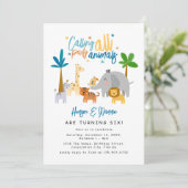 Invitation Fête d'anniversaire conjointe à tous les fêtards (Debout devant)