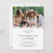 Invitation Fête d'anniversaire conjointe d'amis modernes (Devant)