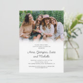 Invitation Fête d'anniversaire conjointe d'amis modernes (Debout devant)