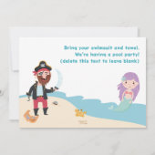 Invitation Fête d'anniversaire conjointe de la Sirène et du P (Dos)