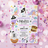 Invitation Fête D'Anniversaire Conjointe De Sirène Et De Frèr