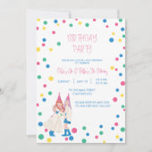 Invitation Fête d'anniversaire conjointe des sœurs Pastel (Devant)