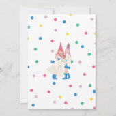 Invitation Fête d'anniversaire conjointe des sœurs Pastel (Dos)