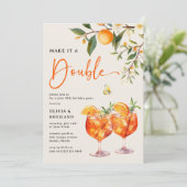 Invitation Fête d'anniversaire conjointe 'Faites-en un double (Debout devant)