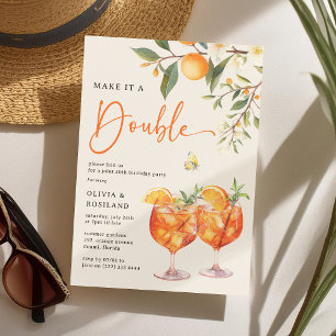 Invitation Fête d'anniversaire conjointe 'Faites-en un double