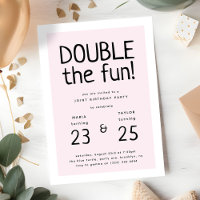 Fête d'anniversaire conjointe moderne 'Double plai
