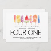 Invitation Fête d'anniversaire conjointe - Thème de la fête p (Devant / Derrière)