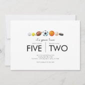 Invitation Fête d'anniversaire conjointe - Thème sportif (Devant)